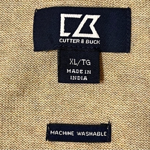 Cutter & Buck Long‎ Sleeve V-Neck Pullover Sweater Sz XL EUC - Picture 5 of 7